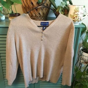 Brown Ribbed Sweater